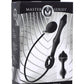 Master Series Devil's Rattle Inflatable Silicone Plug with Cock Ring - Black