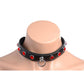 Master Series Fierce Vixen Leather Collar with Rhinestones
