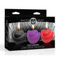 Master Series Fire Garden Rose Candle - Black/Purple/Red - 3 Per Set/Set