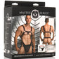 Master Series Heather's Harness Male Body Harness - Black/Red - Large/XLarge