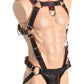 Master Series Heather's Harness Male Body Harness - Black/Red - Large/XLarge