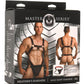 Master Series Heather's Harness Male Body Harness - Black/Red - Medium/Small