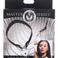 Master Series Lock-It Heart Lock and Key Choker - Black/Silver