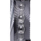 Master Series Mammoth 3 Bumps Glass 10.25in Dildo - Clear