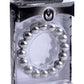 Master Series Meridian Stainless Steel Beaded Cock Ring - Silver - 1.75in