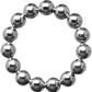 Master Series Meridian Stainless Steel Beaded Cock Ring - Silver - 2in