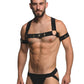 Ms Rave Chest Harness Lxl Blk/Gld