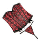 Master Series Scarlet Seduction Lace-Up Corset and Thong - Black/Red - Large/One Size/XLarge