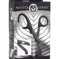 Master Series Snip Heavy Duty Bondage Stainless Steel Scissors with Clip - Black