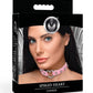 Master Series Spiked Heart Choker - Metal/Pink