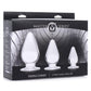 Master Series Triple Cones Anal Plug - Clear - Set