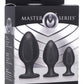 Master Series Triple Juicers Silicone Anal Trainer - Black - 3 Piece/Set