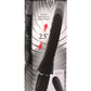 Master Series Vibrating and Thrusting Rechargeable Silicone Dildo - Black