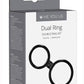 ME YOU US Dual Ring Silicone Cock Ring - Black