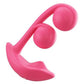 Melody Pressure Sensing App-Controlled Rechargeable Silicone Twin Balls Clit and G-Spot Vibrator - Red