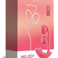 Melody Pressure Sensing App-Controlled Rechargeable Silicone Twin Balls Clit and G-Spot Vibrator - Red