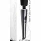 Mighty Metallic Wand Rechargeable Silicone Body Massager - Black/Metal