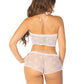 Mini Heart Trimmed Heart Net Halter Cami and Boy Short Panty