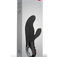 Miss Bi Silicone Vibrator with Clitoral Stimulator - Black