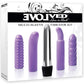 Multi Sleeve Vibrator - Purple - 4 Piece Kit