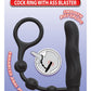 My Cock Ring Silicone Cock Ring with Vibrating Ass Blaster Butt Plug - Black