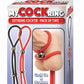 My Cockring Extreme Cocktie Adjustable Cock Ring - Black/Red - 2 Per Pack