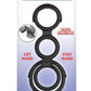 My Cockring Quattro Silicone Cock and Scrotum Rings - Black