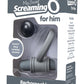 My Secret USB Rechargeable Vibrating Silicone Cock Ring Set For Him Waterproof - Grey