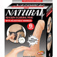 Natural Realskin Squirting Penis with Adjustable Harness - Vanilla - 6in