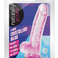Naturally Yours Crystalline Dildo - Pink/Rose - 6in