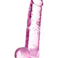 Naturally Yours Crystalline Dildo - Pink/Rose - 7in