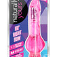 Naturally Yours Mr. Right Now Vibrating Dildo - Pink - 6.5in