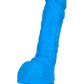 Neo Dual Density Dildo - Blue/Neon Blue - 9in