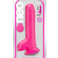 Neo Dual Density Dildo - Neon Pink/Pink - 9in
