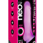 Neo Elite Glow In The Dark Dildo with Balls - Glow In The Dark/Pink - 7.5in