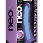 Neo Elite Glow In The Dark Light Silicone Dual Dense Dildo - Glow In The Dark/Neon Purple/Purple - 7in