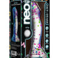Neo Elite Glow In The Dark Silicone Hanky Panky Dildo 7.5in - Confetti - Glow In The Dark/Multicolor