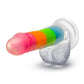 Neo Elite Glow In The Dark Silicone Rainbow Rave Dildo