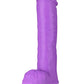 Neo Elite Silicone Dual Density Dildo with Balls - Purple - 11in