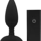 Nexus Ace Rechargeable Silicone Vibrating Butt Plug with Remote Control - Black - Small
