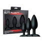 Nexus Butt Plug Trio Silicone Butt Plugs - Black - 3 Pieces