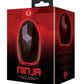 Ninja Heating Vibrating Oral Simulator Masturbator - Black/Red