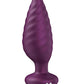 Noah App Controlled Rechargeable Silicone Rotating Butt Plug - Black/Purple