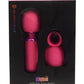 Nu Sensuelle Harlow Nubii Rechargeable Silicone Mini Heating Wand with Attachment - Pink