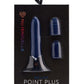 Nu Sensuelle Point Plus Rechargeable Silicone Bullet - Blue/Navy Blue