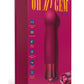 Oh My Gem Classy Rechargeable Silicone Vibrator - Garnet - Red