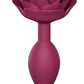 Open Roses Silicone Anal Plug - Plum Star/Purple - Medium