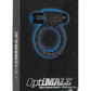 Optimale Silicone Vibrating Cock Ring with Bullet - Grey/Slate