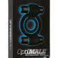Optimale Silicone Vibrating Double Cock Ring with Dual Bullets - Black
