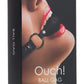 Ouch! Ball Gag with Leather Straps - Black